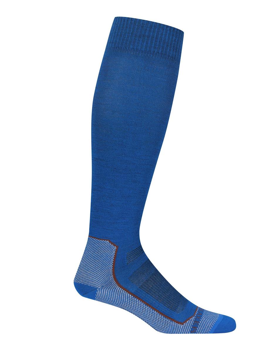 Lazurite / Espresso Icebreaker Merino Ski+ Ultralight Over the Calf Men's Socks | AU 1016FDNM